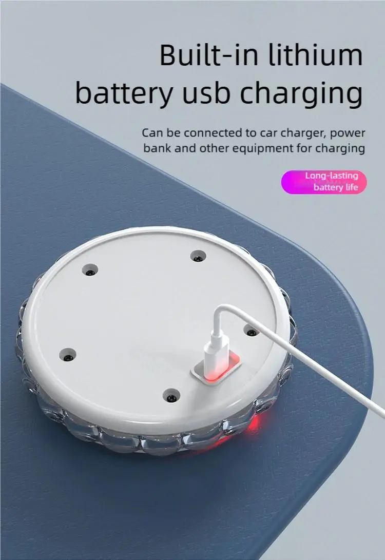 Product Introduction of LED Atmosphere Lights for Cars - 16 Color Interior Lighting Kit with Magnetic Base Easy Install for All Cars Family Night Light Car Ceiling Decorative Reading Lights Voice Activated 19