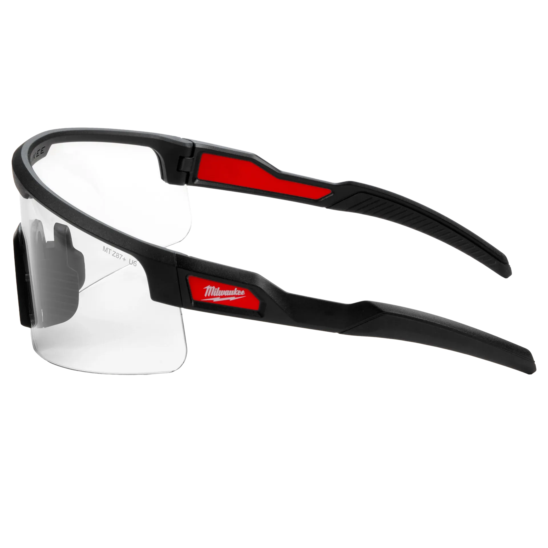 Wrap Around Safety Glasses - Red Mirrored Anti-Scratch Lenses