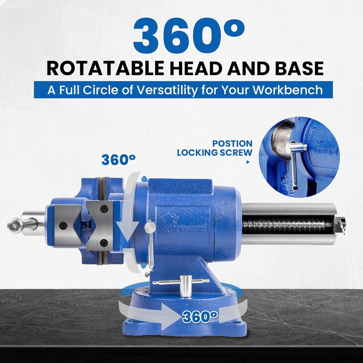 Bench Vise, Bench Vise with Assorted Colours, Ductile Iron, Heavy Duty with Anvil, Useful Tool for Grinding, Cutting, and Tapping work
