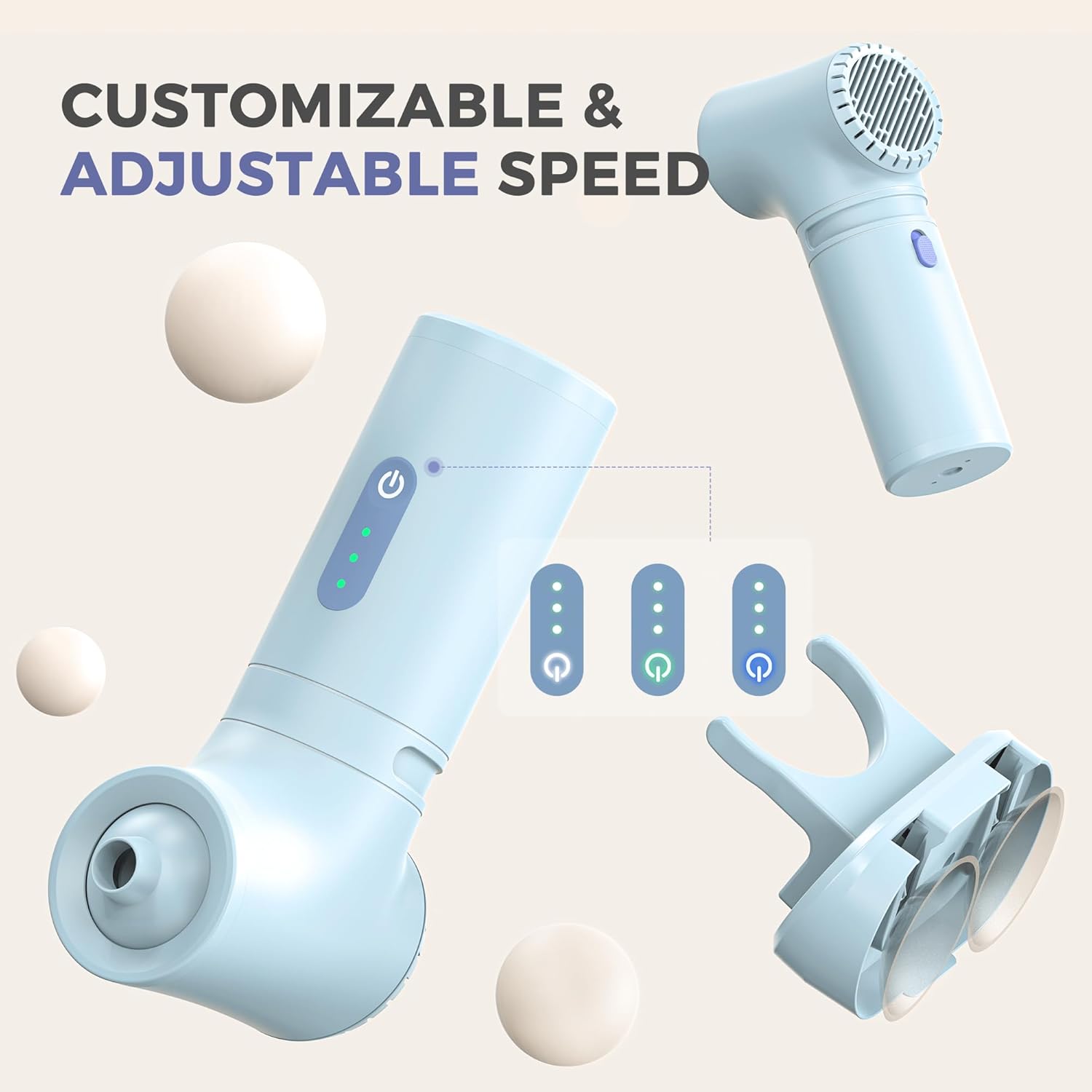 Portable Bathtub Accessories with 3 Different Speed, Perfect Bathtub Jets Applicable for Spa, Relaxing, Muscle Comfort