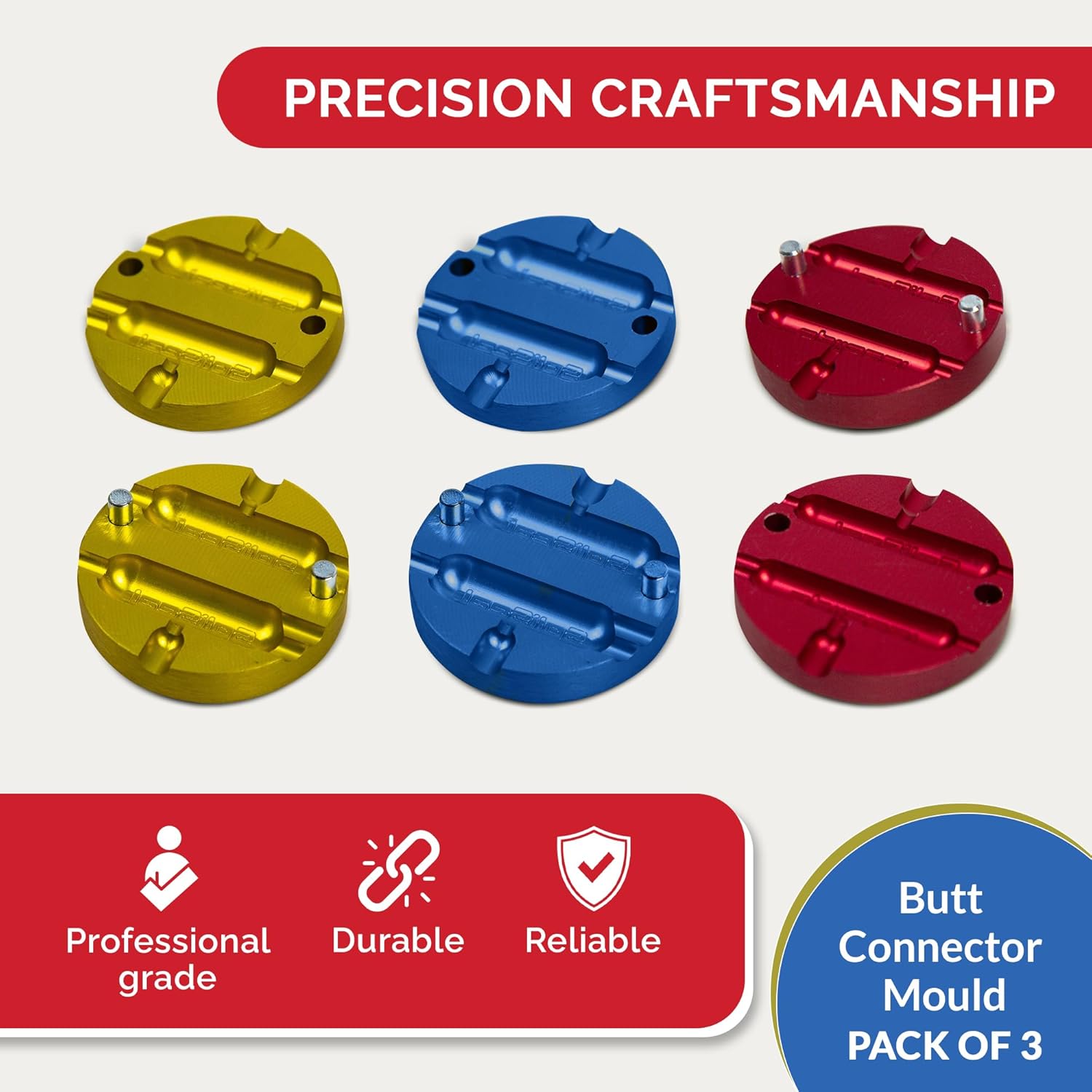 Butt Connector Molds 3-Pack - Easy to use, corrosion resistant, long lasting, sealed connection for added safety