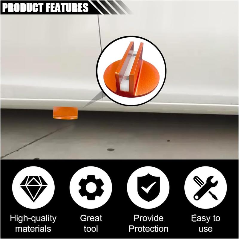 Large Universal Aluminum Slotted Grooved Magnetic Jack Pad, Frame Rail Protector Compatible with Most Jacks and Cars, Use for Car SUV Truck Pickup Maintenance,Repair and Tire Replacement