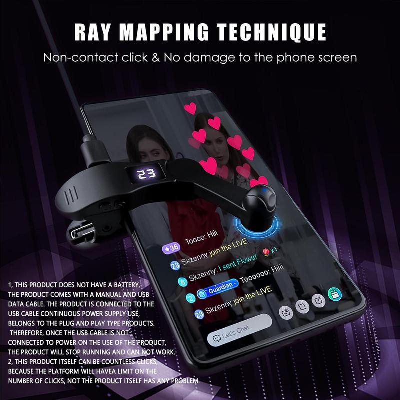 Product Introduction of Smart Automatic Screen Clicker Device, USB Powered Simulate Finger Continuous Clicker, Adjustable Speed Physical Clicker for Games, Live Likes, Reward Tasks, Boyfriend Gift, Gifts for Girlfriend, Gaming 17