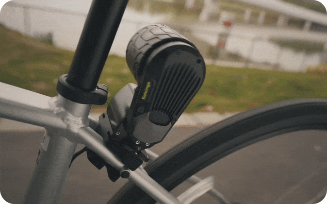 Transform your bicycle into an electric bike in 10 seconds