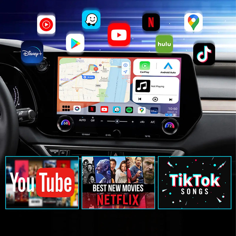 【Free shipping】Upgrade Pairr Max Pro-Netflix /YouTube/ IPTV/TikTok Wireless CarPlay/ Android Auto Car Box