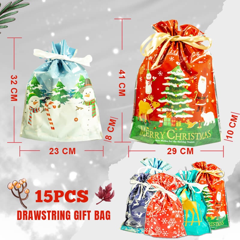 🎁Drawstring Christmas gift bags