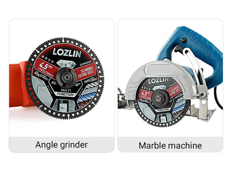 3PCS 4.5"(115MM) Diamond Tile Cutting Blades - Ultra-Thin Dry Cutting Disc for Ceramic, Marble, Granite - Angle Grinder Blades& Durable for Masonry/Construction Power Tool