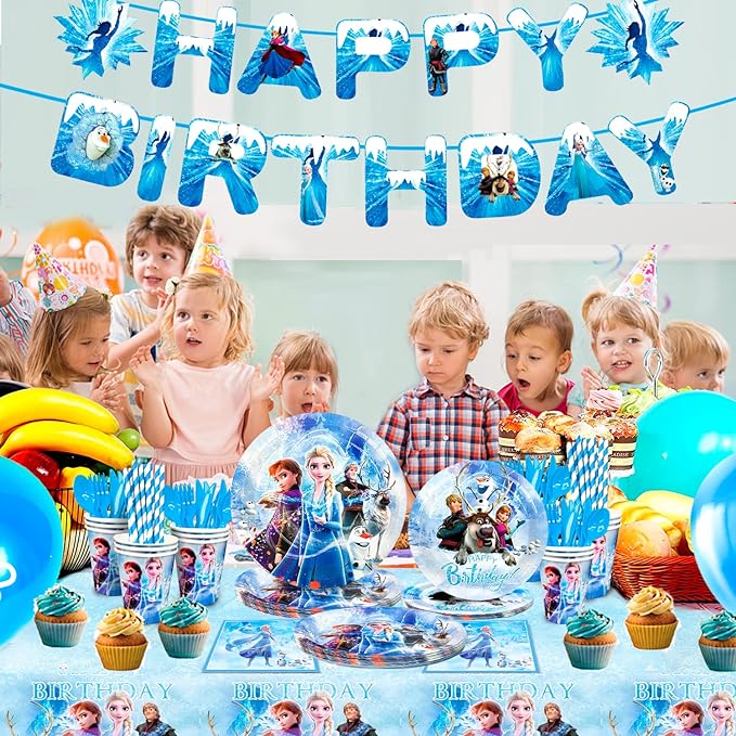 Birthday Party Supplies - 144 Piece Frozen Party Tableware Set