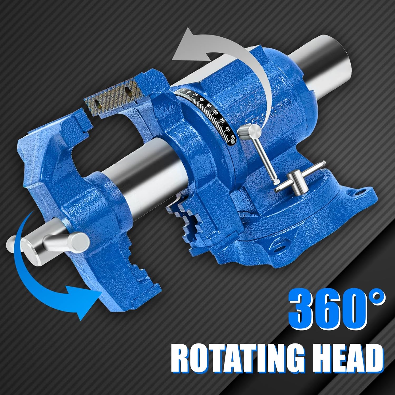 Bench Vise, Bench Vise with Assorted Colours, Ductile Iron, Heavy Duty with Anvil, Useful Tool for Grinding, Cutting, and Tapping work