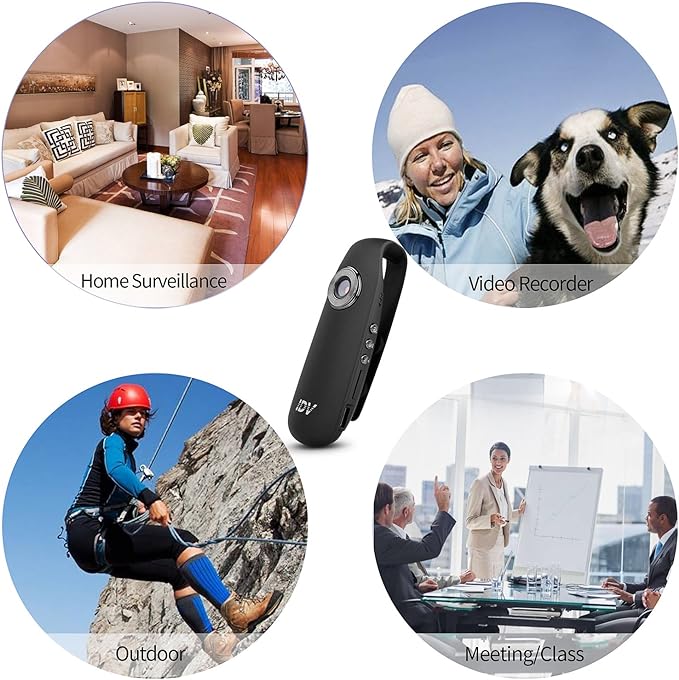 Mini Hidden Spy Camera, Small Security Camera,Voice Recorder, Portable Clip Camera with Full HD 1080P for Home and Office, Motion Detection