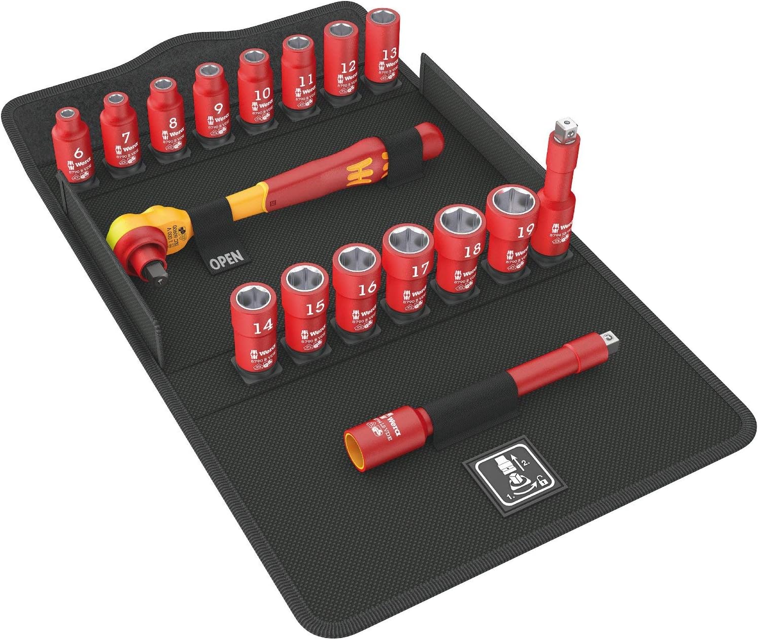 8100SB VDE Insulated Socket Wrench Set 004970