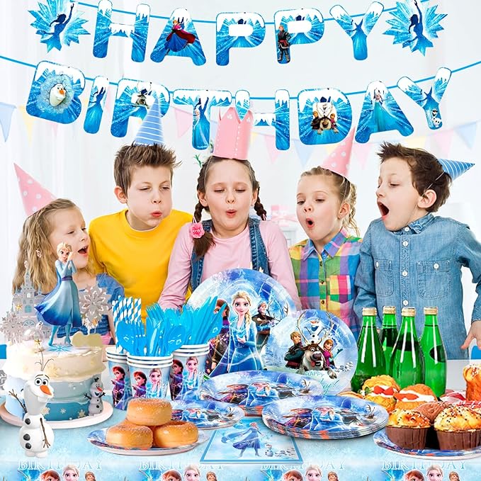 Birthday Party Supplies - 144 Piece Frozen Party Tableware Set