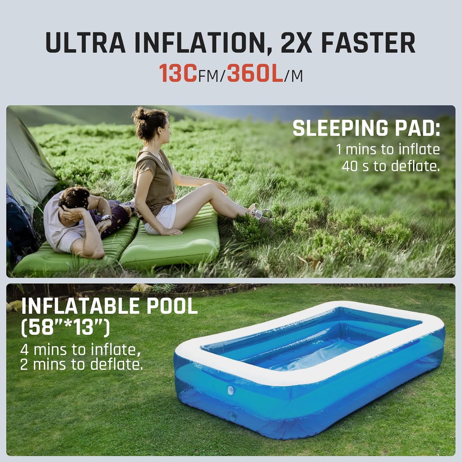High Quality Air Pump, Mini Inflatable Air Pump, Useful Inflatable Product for Much Faster Inflation