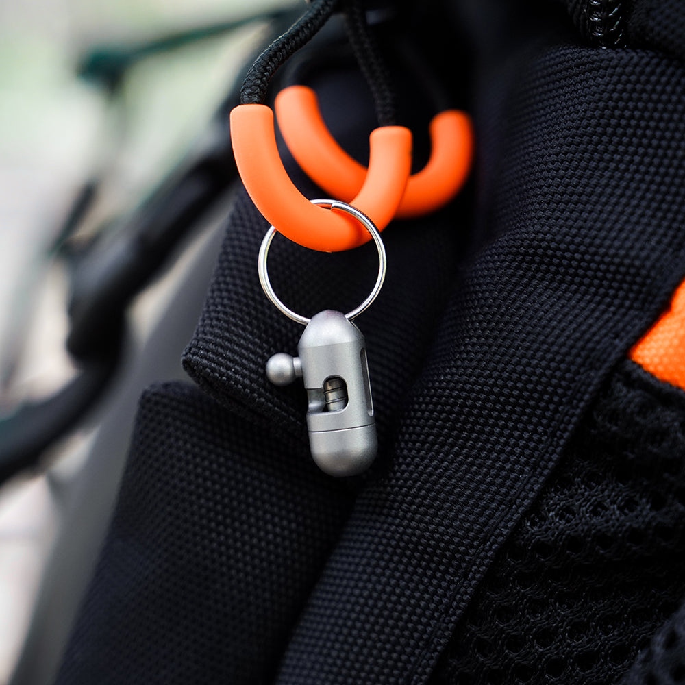 PeaCut- Titanium Bolt-action EDC Keychain Box Cutter| Tritium Pendant(Pre-order)