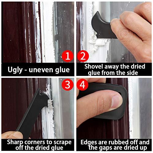 11Pcs Silicone Caulking Tools 3 in1 Grout Removal Tool(Stainless Steelhead)&Grout Remove Scraper, Caulk Remover for Kitchen/Bathroom/Window
