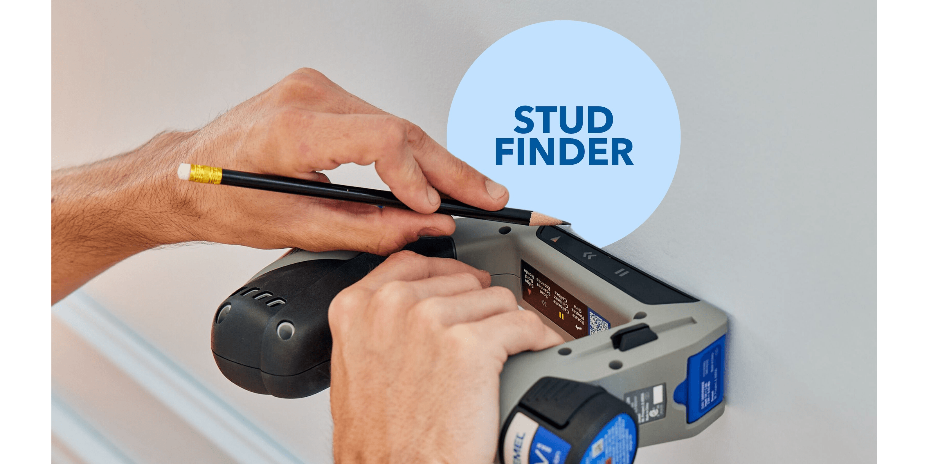 3-in-1 drill with integrated stud finder and removable laser leveler