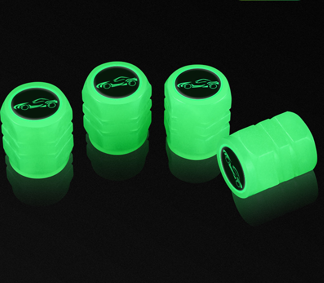 4 PCS Light Up Universal Motorcycle Bike Tire Valve Caps