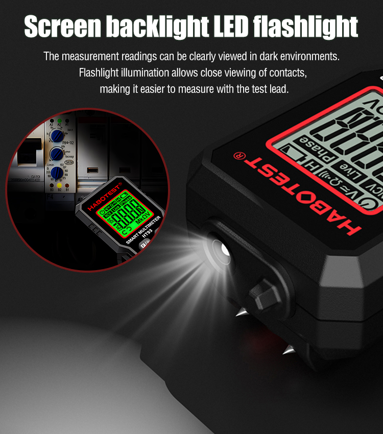 🧰Multi-purpose digital multimeter, phase sequence detection, intelligent, fully automatic anti-burn multimeter