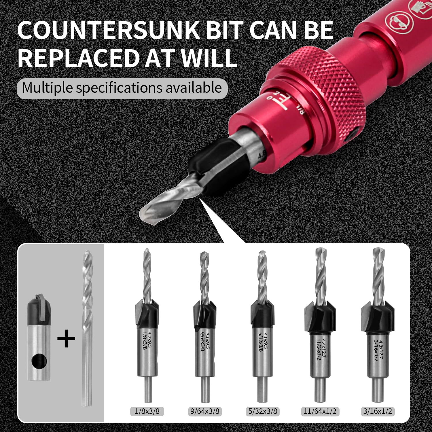 Adjustable Low Friction Depth Stop Drill Bit