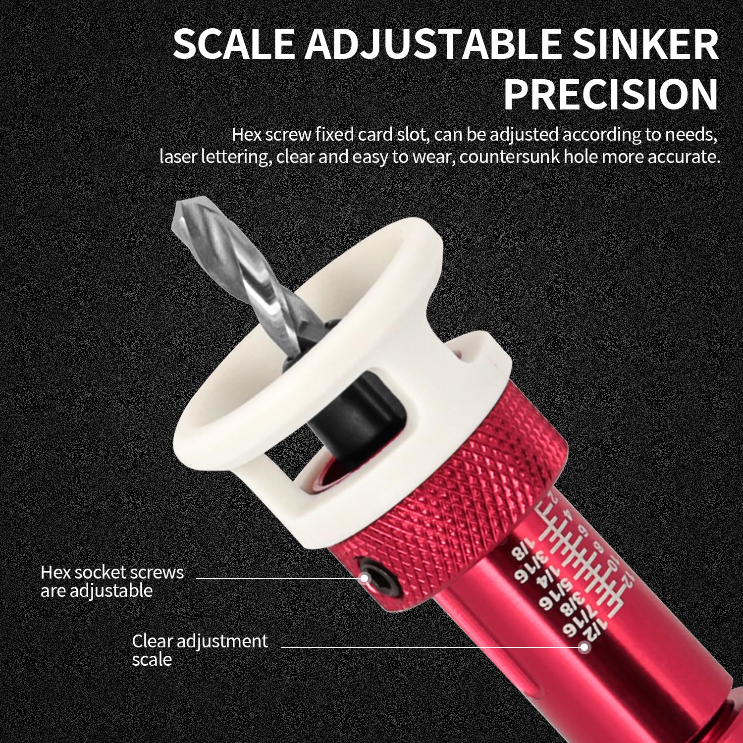 Adjustable Low Friction Depth Stop Drill Bit