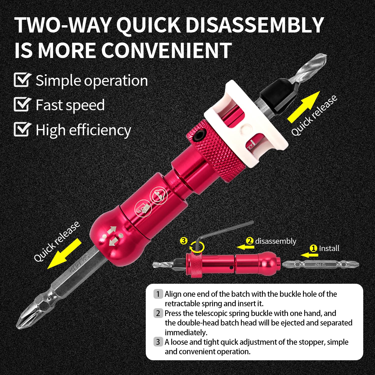 Adjustable Low Friction Depth Stop Drill Bit
