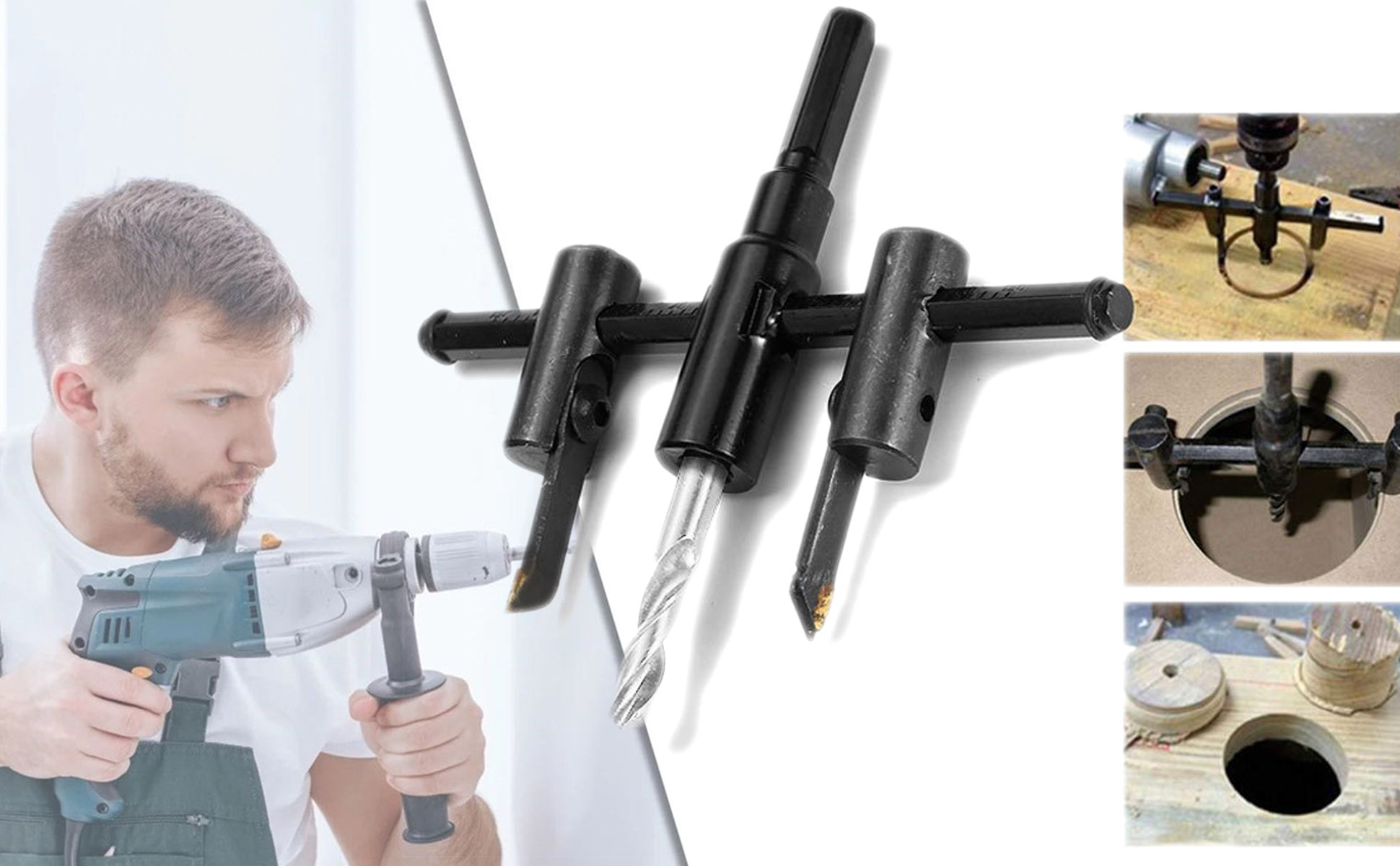 Free Cone Carbide Metal Wood Circular Hole Saw Drill Bits