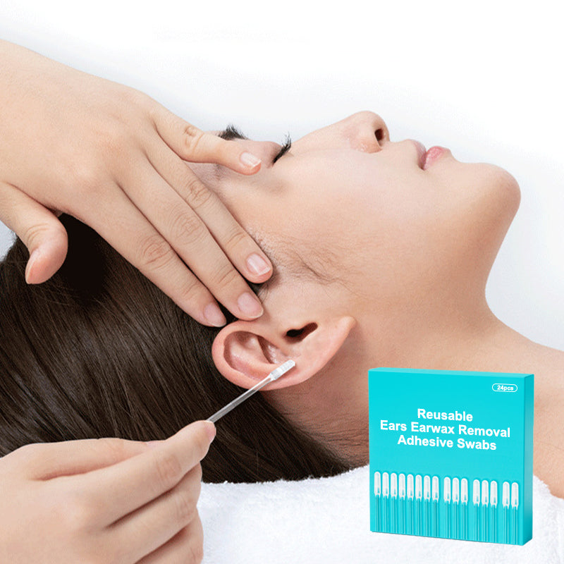 Reusable Adhesive Ear Canal Cleaning Stick
