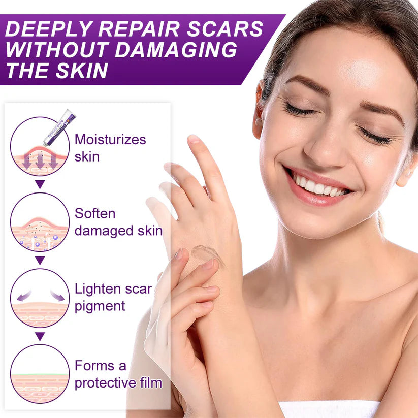 Scar Gel – Clinically Proven Formula to Soften, Flatten & Fade Scars from Surgery, Acne, Burns, and Keloids