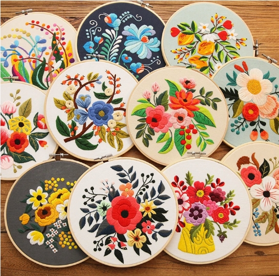 DIY hand embroidery material package