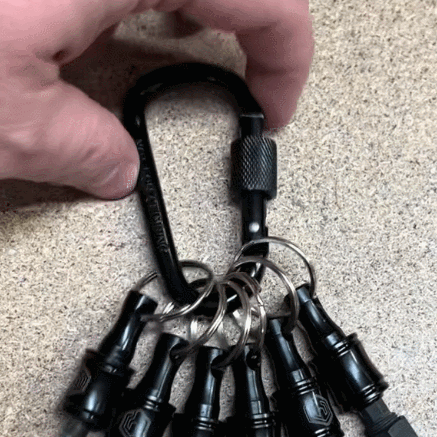 Katerk Portable Bit holder Keychain 12pcs Holders and 2pcs Connection Rods