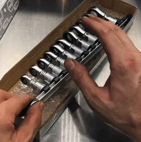 Tone HRM311F Flex Ratchet Glasses Socket Set (With Holder) Insertion Angle 0.3 inches (9.5 mm) (3/8 inch)