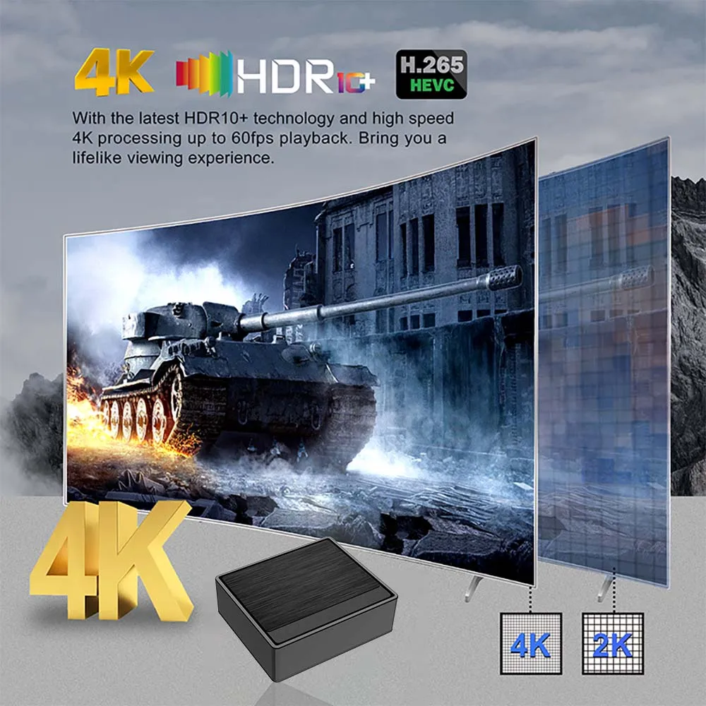 2024 Lemon TV Mini Smart TV BOX Dual Wifi6 BT5.4 Voice 4K Media Player Set Top Box 2G16G Android 12 TVBOX Allwinner H618 2.4/5G