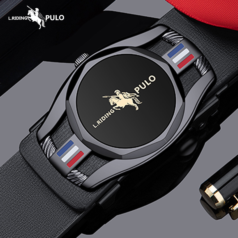 Popular leather belt for men with automatic buckle