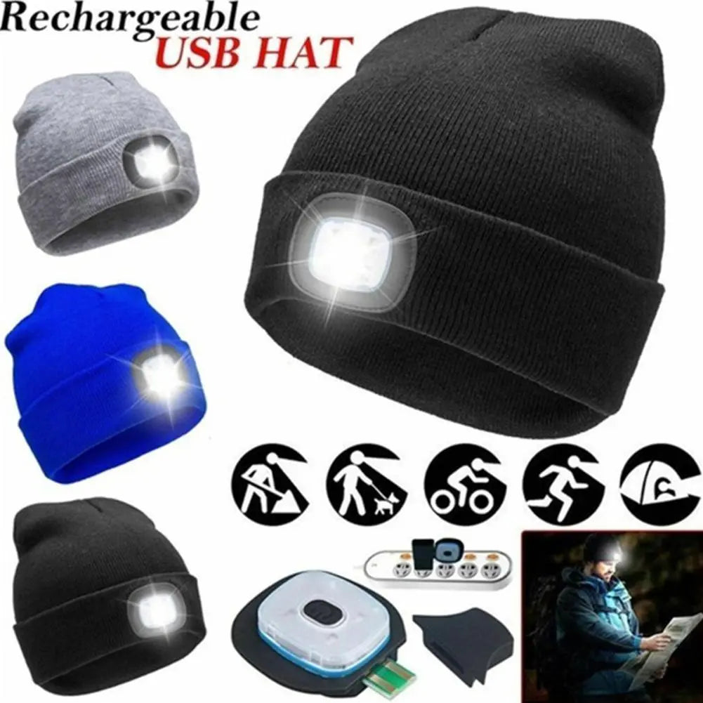 LED Unisex Knitted Beanie Cap