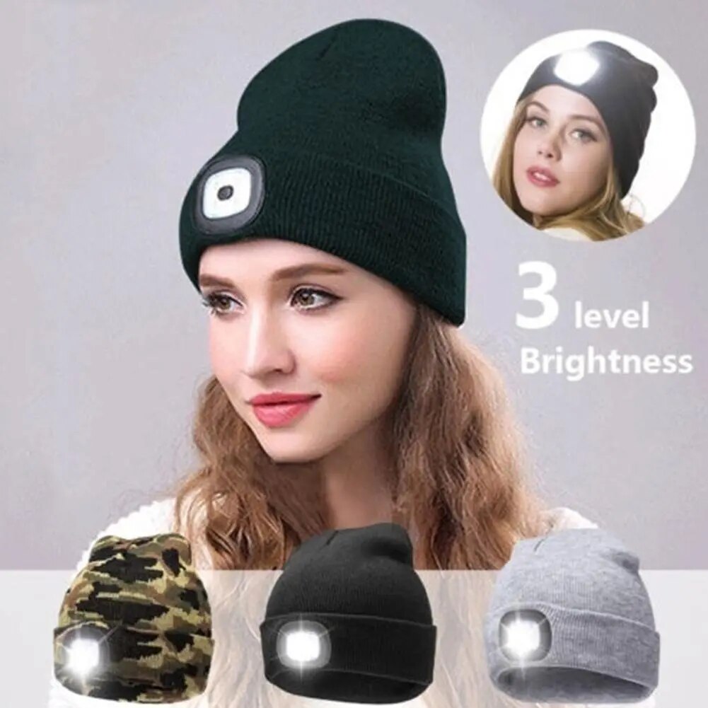 LED Unisex Knitted Beanie Cap