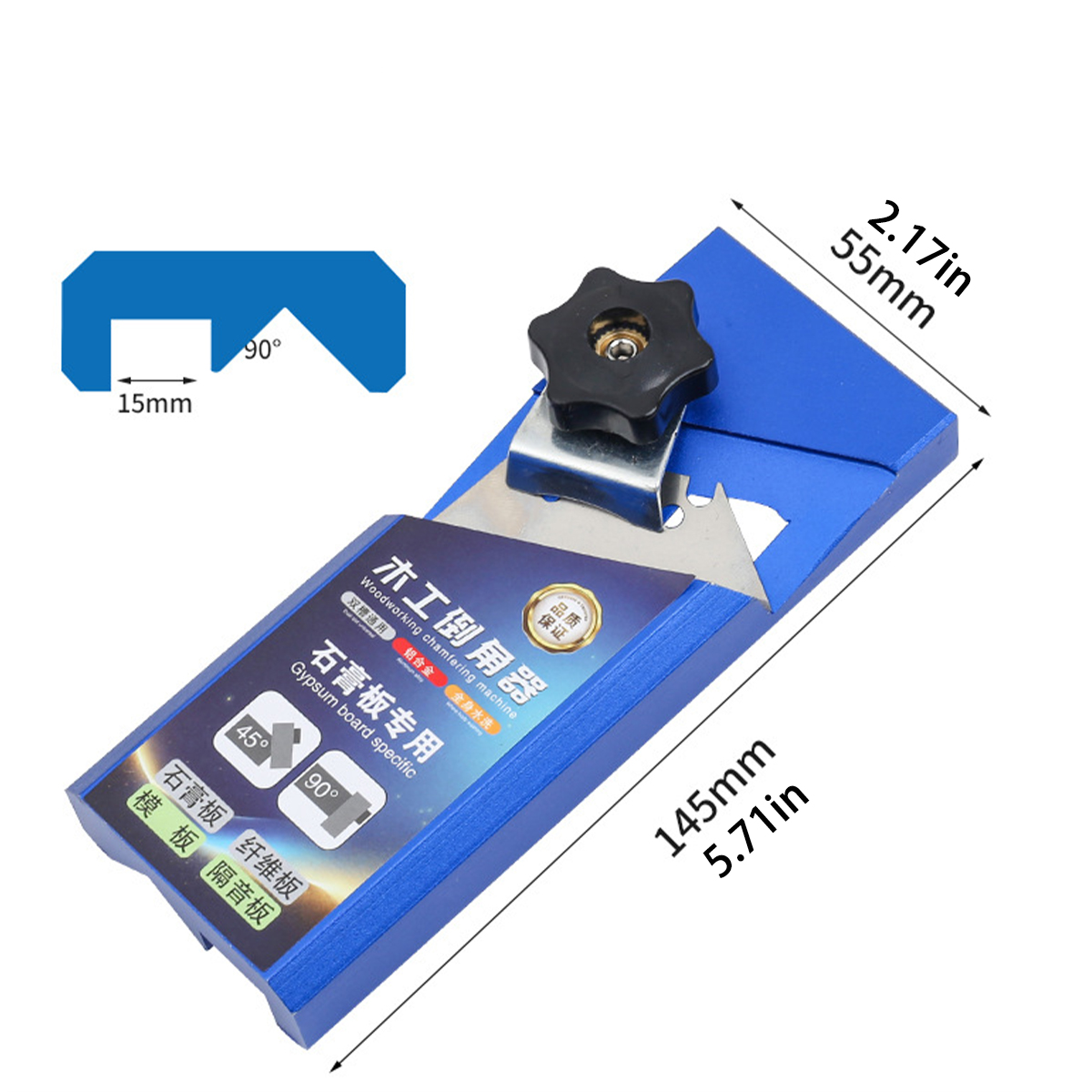 Manual woodworking 45° chamfering machine