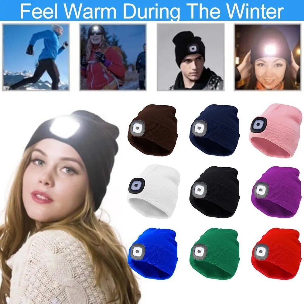LED Unisex Knitted Beanie Cap