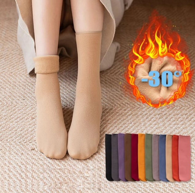 【🔥10 par】 Damskie jesienne i zimowe skarpety kaszmirowe plus polar dla ciepła