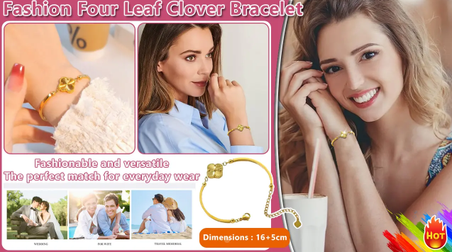 【Vegyél 2-et, kapsz 1-et】Clover 18K arany karkötő