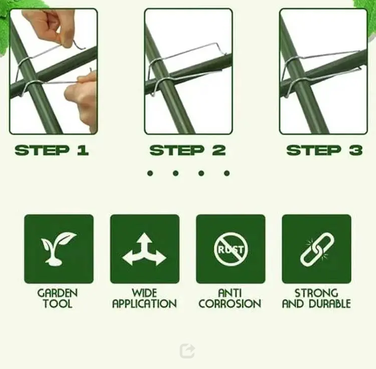 💥 Fixed rattan climbing clamp, support pole connecting clamp, planting wire planting clamp