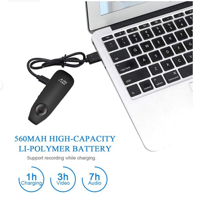 Mini Hidden Spy Camera, Small Security Camera,Voice Recorder, Portable Clip Camera with Full HD 1080P for Home and Office, Motion Detection