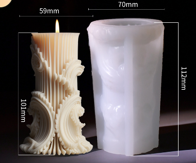 [Copy]Aromatherapy Candle Silicone Mold DIY Handmade Gift-European cylinder