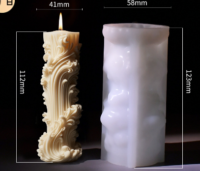 [Copy]Aromatherapy Candle Silicone Mold DIY Handmade Gift-European cylinder