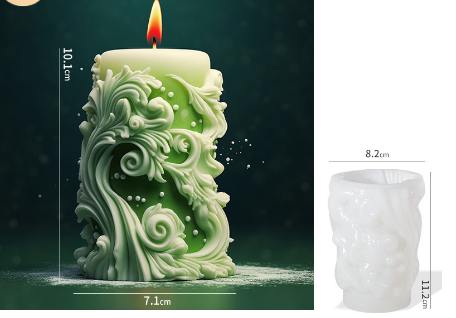 [Copy][Copy]Aromatherapy Candle Silicone Mold DIY Handmade Gift-Spiral pattern