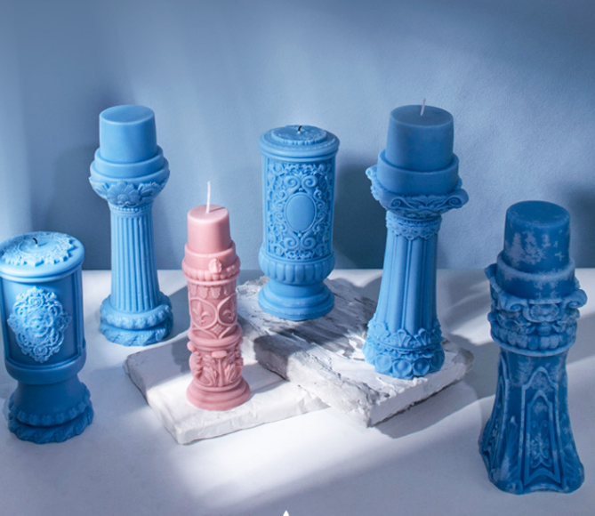 Aromatherapy Candle Silicone Mold DIY Handmade Gift-Roman Column