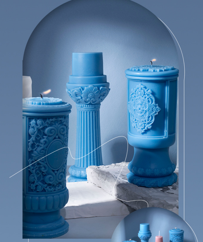 Aromatherapy Candle Silicone Mold DIY Handmade Gift-Roman Column