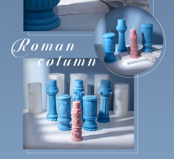 Aromatherapy Candle Silicone Mold DIY Handmade Gift-Roman Column