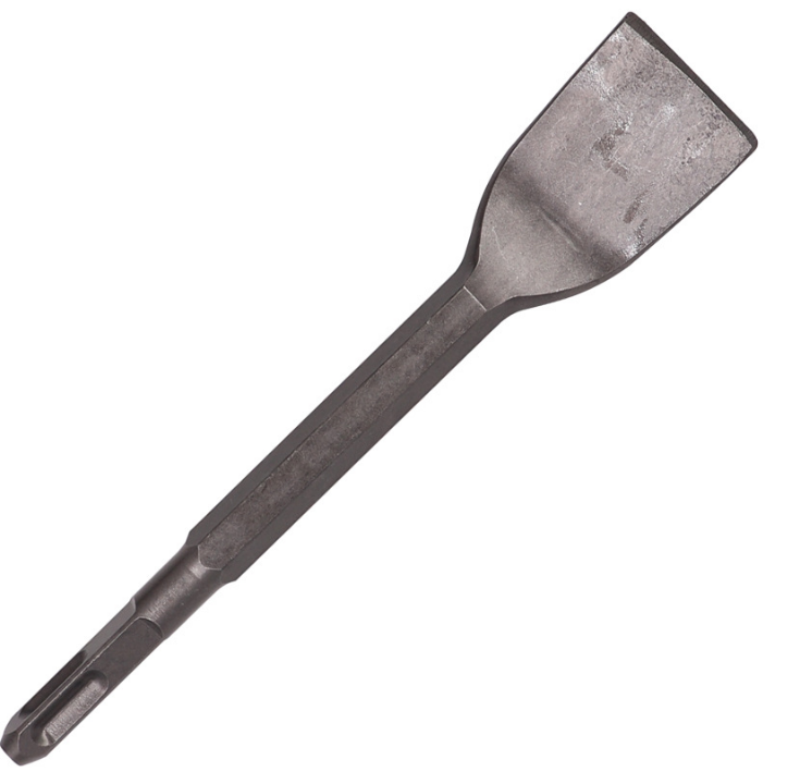 Wide crank bevel curved tile removal chisel