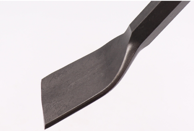 Wide crank bevel curved tile removal chisel