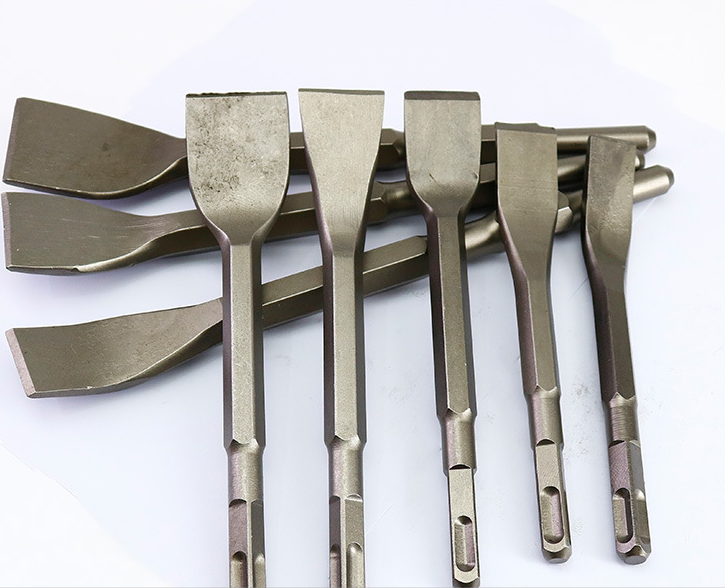 Wide crank bevel curved tile removal chisel